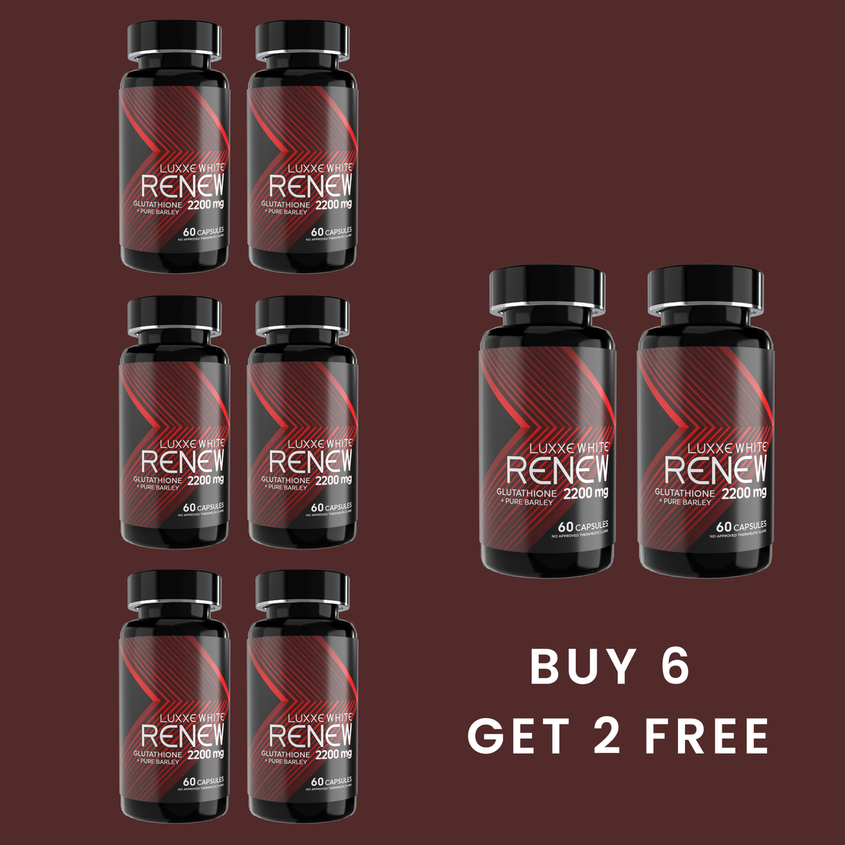 Buy 6 Luxxe White Renew Get 2 Free